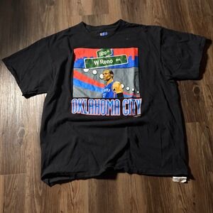 Oklahoma City Thunder Russell Westbrook NBA T Shirt Mens XL Black Graphic‎ Tee
